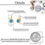 Swarovski Crystal Halo Round Drop Leverback Earrings for Women 14K Rose Gold Plated Hypoallergenic Jewelry