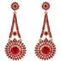 Touchstone Indian Bollywood paisley Rhinestone designer bridal jewelry earrings for women in antique gold tone