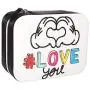 Disney Mickey Mouse Love You Faux Leather Travel Jewelry Box Organizer Disney Mickey Mouse Love You Faux Leather Travel Jewelry Box Organizer