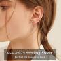ChicSilver 925 Sterling Silver Lotus Flower Colorful Topaz Ear Jacket Front and Back Stud Earrings for Women (with Gift Box)