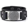 Dawapara Vintage Nordic Viking Rune Vegvisir Compass Charm Cuff Bracelet for Men/Women Gift Jewelry