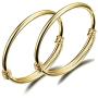 Children Jewelry 18k Gold Plated Bangle Bracelet for Toddlers Gift Safe Easy Adjustable 4.7'' - 5.9''