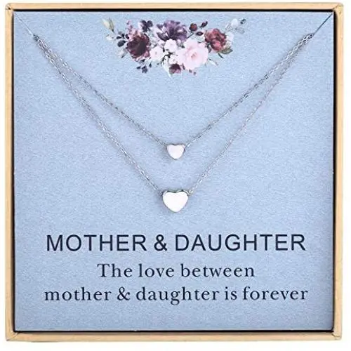 BENOITE from Daughter Jewelry Sets for Two - Sterling Silver Mother and Daughter Necklace Set - Mom and Daughter Jewelry - Gift for Mom - Mommy and Me Necklace Set BENOITE from Daughter Jewelry Sets for Two - Sterling Silver Mother and Daughter Necklace Set - Mom and Daughter Jewelry - Gift for Mom - Mommy and Me Necklace Set