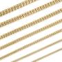 BEBERLINI Cuban Link Chain 14K Gold Plated Curb Necklace 30'' Bracelet 9.5'' Stainless Steel Fashion Jewelry for Men 6 mm - 18 mm