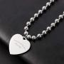 Womens iGirl Heart Pendant Necklace - Double Side Letter Necklace Stainless Steel Harajuku Female Symbol Gothic Streetwear Chain Necklace for Girls