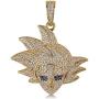 Hip Hop Cartoon Iced Out Bling Zirconia Pendant Chain Charm18K Gold Plated Necklace for Men Women