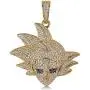 Hip Hop Cartoon Iced Out Bling Zirconia Pendant Chain Charm18K Gold Plated Necklace for Men Women