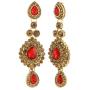 Efulgenz Indian Bollywood Bridal Wedding Kundan Crystal Necklace Earring Maang Tikka Head Chain Nose Ring Bracelet Jewelry Set