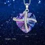 Love You Forever Crystal Necklace for Women, Love Heart Crystal Pendant Made with Swarovski Elements, Valentines Day Gifts for Women, Birthday Gifts for Women, Gifts for Mom, Romantic Gift.