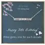 EFYTAL 30th Birthday Gifts for Women, 925 Sterling Silver Three CZ Bar Necklace For Her, 3 Decade Jewelry 30 Years Old
