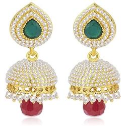 Crunchy Fashion Traditional Indian Bollywood Jewelry Golden plated Jhumki/Jhumka Earrings for Women & Girls