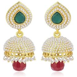 Crunchy Fashion Traditional Indian Bollywood Jewelry Golden plated Jhumki/Jhumka Earrings for Women & Girls