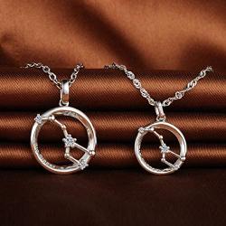 Infinite U Simple Popular Big Dipper Necklace 925 Sterling Silver Lovely Dipper Pendant Couples Necklaces Jewelry Set