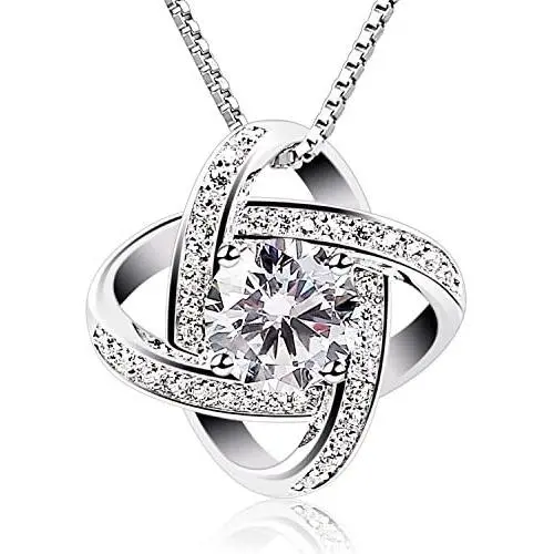 B.Catcher Silver Necklace Womens 925 Silver Cubic Zirconia Pendant Gemini Necklace B.Catcher Silver Necklace Womens 925 Silver Cubic Zirconia Pendant Gemini Necklace