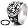 Gungneer Irish Triskele Ring Celtic Jewelry for Men Stainless Steel Protection Scandinavian Amulet Accessory Gungneer Irish Triskele Ring Celtic Jewelry for Men Stainless Steel Protection Scandinavian Amulet Accessory