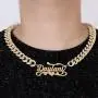 MANZHEN Name Plate Necklaces 12mm CZ Cuban Chain Necklace Personalised Name Jewelry 18in Boyfriend Birthday Gift MANZHEN Name Plate Necklaces 12mm CZ Cuban Chain Necklace Personalised Name Jewelry 18in Boyfriend Birthday Gift