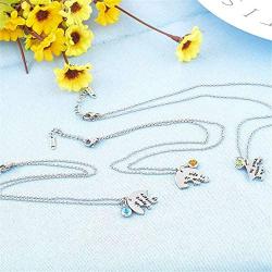 MJartoria BFF Neckalces for 3 Engraved Best Friend Neckalces Rhinestone Puzzle Split Heart Pendant Best Friends Forever Friendship Necklaces Set