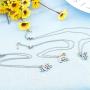 MJartoria BFF Neckalces for 3 Engraved Best Friend Neckalces Rhinestone Puzzle Split Heart Pendant Best Friends Forever Friendship Necklaces Set