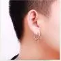 Mens Hoop Earrings With Cross Feather Cone Ball Chain Dangle Black Silver 316L Stainless Steel Punk Hip Hop Rock Gothic Style Kpop Earrings For Men Women Teen Boys Girls Mens Hoop Earrings With Cross Feather Cone Ball Chain Dangle Black Silver 316L Stainless Steel Punk Hip Hop Rock Gothic Style Kpop Earrings For Men Women Teen Boys Girls