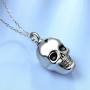UNY Trendy Stainless Steel Skull Pet Urn Ashes Pendant Memorial Ash Keepsake Cremation Necklace Jewelry