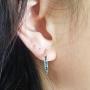 Dazzlingrock Collection 0.20 Carat (ctw) 10K Ladies Fine Hoop Earrings 1/5 CT, White Gold Dazzlingrock Collection 0.20 Carat (ctw) 10K Ladies Fine Hoop Earrings 1/5 CT, White Gold