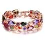 QIANSE Mothers Day Bracelets Gifts for Mom Women Mona Lisa Rose Gold Plated Bracelet Multicolor Cubic Zirconia from Austria Bracelets Jewelry for Mothers Day Gifts for Mom Wife Girlfriend