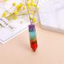 7 Chakra Natural Stones Pendants Necklace Healing Gemstone Crystal Energy Necklaces for Women Men Ladies Girls