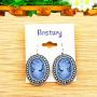 Lady Queen Cameo Jewelry Sets Vintage Look Necklace Earrings Bracelet Antique Silver Plated Fashion Jewelry