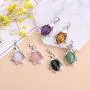 Chakra Stones Pendants Necklace,Womens Natural Gemstone Crystal Pendant Creative Penguin Shape Birthstone Energy Jewelry Necklaces for Ladies Girls Chakra Stones Pendants Necklace,Womens Natural Gemstone Crystal Pendant Creative Penguin Shape Birthstone Energy Jewelry Necklaces for Ladies Girls