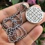 Jewish Judaism Jewelry AGLA Atah Gibor Le-olam Adonai אגלא Pewter Mens Pendant Necklace Protection Amulet Luck Money Wealth Talisman Safe Travel Charm Victory Medallion for men w Silver Ball Chain