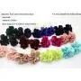 Fashion 28pcs 1.1 Inch Chiffon Flower Fabric Petal Tassel With Gold Caps for Necklace, Earnings, Key Chain GD28ST170T