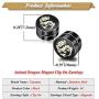 Xusamss Punk Stainless Steel Animal Dragon Magnet Clip On Earrings