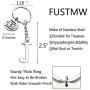 FUSTMW Initial Keychain Alphabet Initial Letter Key Ring Pendant Inspiration Gifts Believe in Yourself and You Will Unstoppable