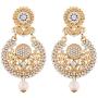 I Jewels 18K Gold Plated Indian Bollywood Ethnic Earrings Encased with Faux Pearl and Stone For Women/Girls (E2326Q)
