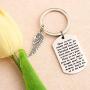 FUSTMW Memory Keychain Remembrance Gift Loss Jewelry in Memory of Dad Mom Loved One Angel Wing Charm Those We Love Remain with Us for Love Itself Lives on