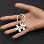 CYTING Stainless Steel Burrito Taco Taquito Matching Puzzle Piece Keychain Set Family Jewelry Gift for Dad mom Son/Daughter
