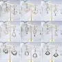 Magitaco 9 Pairs Hawaiian Gold Dangle Earrings for Women Boho Bohemian Earrings Pearl Heart Tortoise Pineapple Flower Polynesian Drop Earring Set
