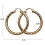 Redhithot Lots 4 Pieces/Set 18K Gold Plated - Big Hollow Geometry Carved Multilayer Circle Bling Bling Boho Beach Hoop Stud Earrings Jewelry for Women Girls Lady