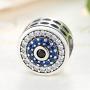 Eternalll Evil Eye Charms Authentic 925 Sterling Silver Fit Pandora Charms Bracelets,Blue Eyes Hand Beads Home Family Heart Love Spacer Charms Beads for Bracelet or Necklace
