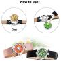 ttstar 2PCS Aromatherapy Essential Oil Diffuser Bracelet Adjustable Genuine Leather Wristband Bracelet with 20 Refill Pads Diffuser Bracelet Gift Set for Women and Girls