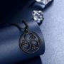 Beautlace Celtic Knot Necklace Silver/18K Gold/Black Gun Plated Good Luck Irish Celtic Knot Vintage Knot Pendant Birthday Gift for Women Men