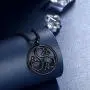 Beautlace Celtic Knot Necklace Silver/18K Gold/Black Gun Plated Good Luck Irish Celtic Knot Vintage Knot Pendant Birthday Gift for Women Men
