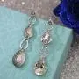 Scarlvambo Bride Dangle Earrings Hollow Teardrop Womens Austrian Crystal Pierced Scarlvambo Bride Dangle Earrings Hollow Teardrop Womens Austrian Crystal Pierced