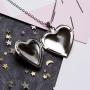 Fanery Sue Personalized Heart Locket Necklace That Holds Pictures Memory Photo Lockets Custom Any Photo Text&Symbols