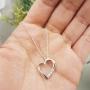 Dazzlingrock Collection 0.15 Carat (ctw) 3 Stone White Diamond Heart Pendant (Silver Chain Included), Sterling Silver
