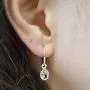 Dazzlingrock Collection 10K Ladies Infinity Dangling Earrings, White Gold
