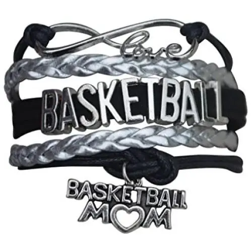 Infinity Collection Basketball Mom Bracelet- Charm Bracelet- Basketball Jewelry for Moms- Perfect Basketball Gift Infinity Collection Basketball Mom Bracelet- Charm Bracelet- Basketball Jewelry for Moms- Perfect Basketball Gift