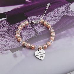 Zuo Bao Bridesmaid Jewelry Gift Nature Pearl Bracelet Maid of Honor Proposal Gift for Junior Bridesmaid