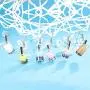 D.Rosse 6 Pairs Creative Unique Bubble Boba Tea Dangle Earrings Funny Personality Milk Tea Drink Earring Colorful Glass Bottle Funny Earrings for Women Girls Party Jewelry Gifts