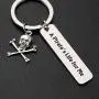 SEIRAA Pirates Keychain Skull Crossbones Charm Pirate of Caribbean Inspired Gift for Pirate Lover Pirate Jewelry